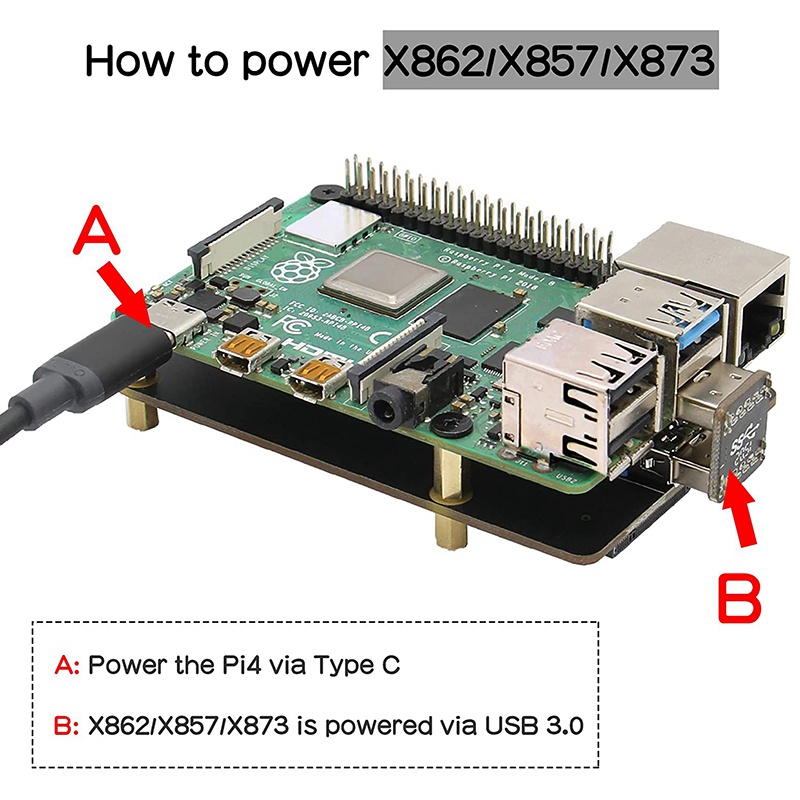 Bảng Mạch Mở Rộng Usb 3.0 Cho Raspberry Pi 4 Msata Ssd X857 / Raspberry Pi 4 El B X857 V2.0 Msata Ssd | BigBuy360 - bigbuy360.vn