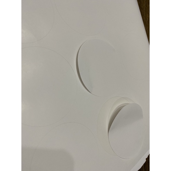Giấy decal nhám cắt sẵn hình tròn 5 tờ A4