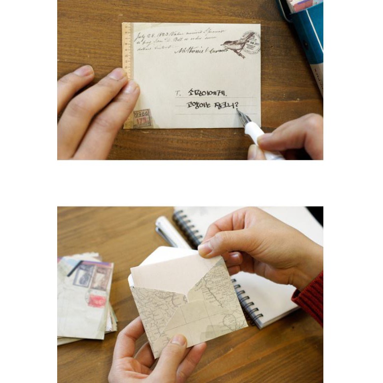 Set phong bì thư theo phong cách vintage