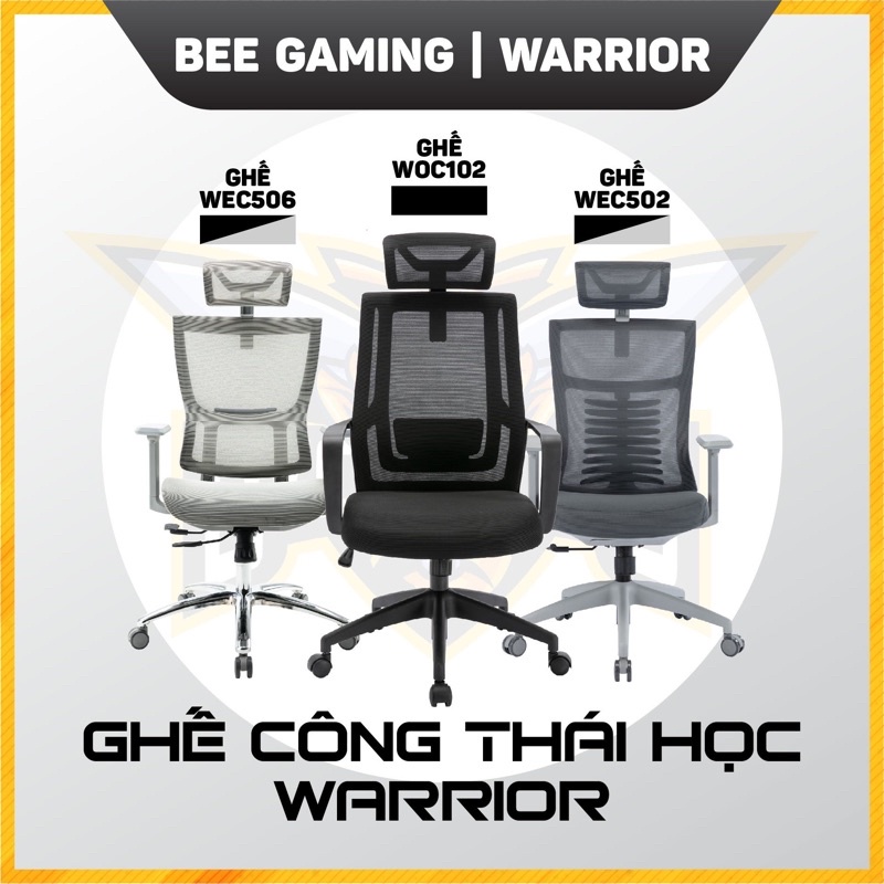 Ghế công thái học Warrior - WOC102 / WEC502 / WEC504 / WEC506 (Hàng chính hãng)