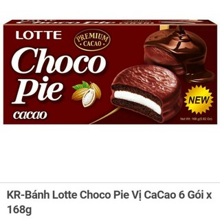 KR-Bánh Lotte Choco Pie Vị CaCao 6 Gói x168g