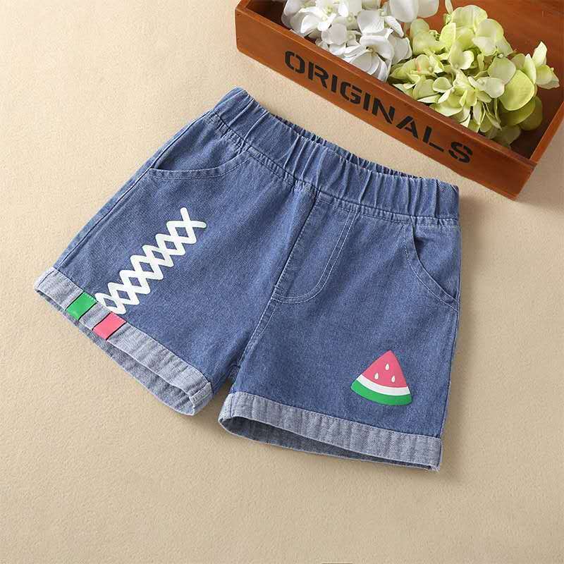 Quần Short Denim Lưng Cao Dáng Rộng Thời Trang Mùa Hè Phong Cách Hàn Quốc Mới Cho Bé Gái 2022