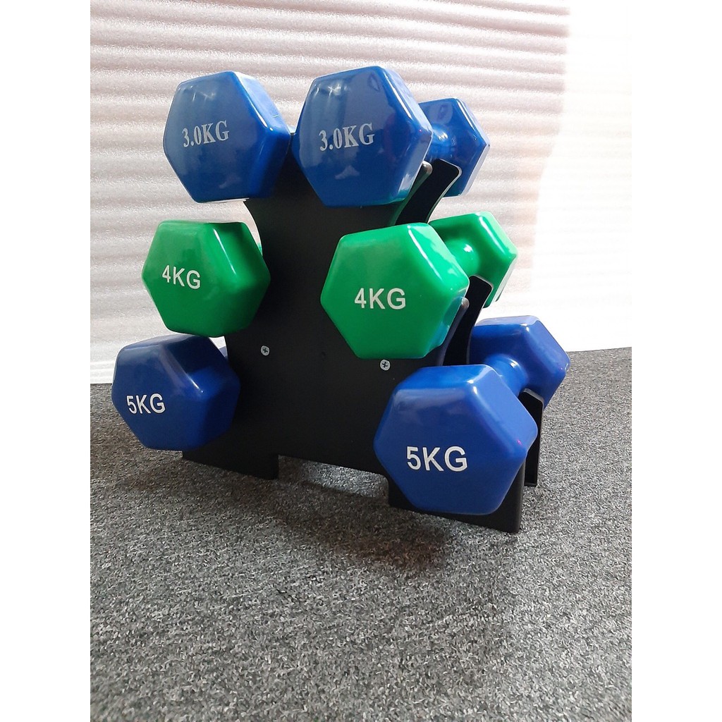 Tạ tay nữ bọc cao su 5kg cao cấp nhập khẩu tập Gym,dumbbell, tạ mini -Thể thao Phúc An(5kg x 2 chiếc)giao màu ngẫu nhiên