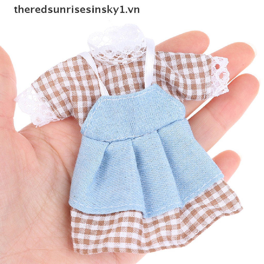 Bộ quần áo búp bê mini tỉ lệ 1:8 đáng yêu dành cho bé gái