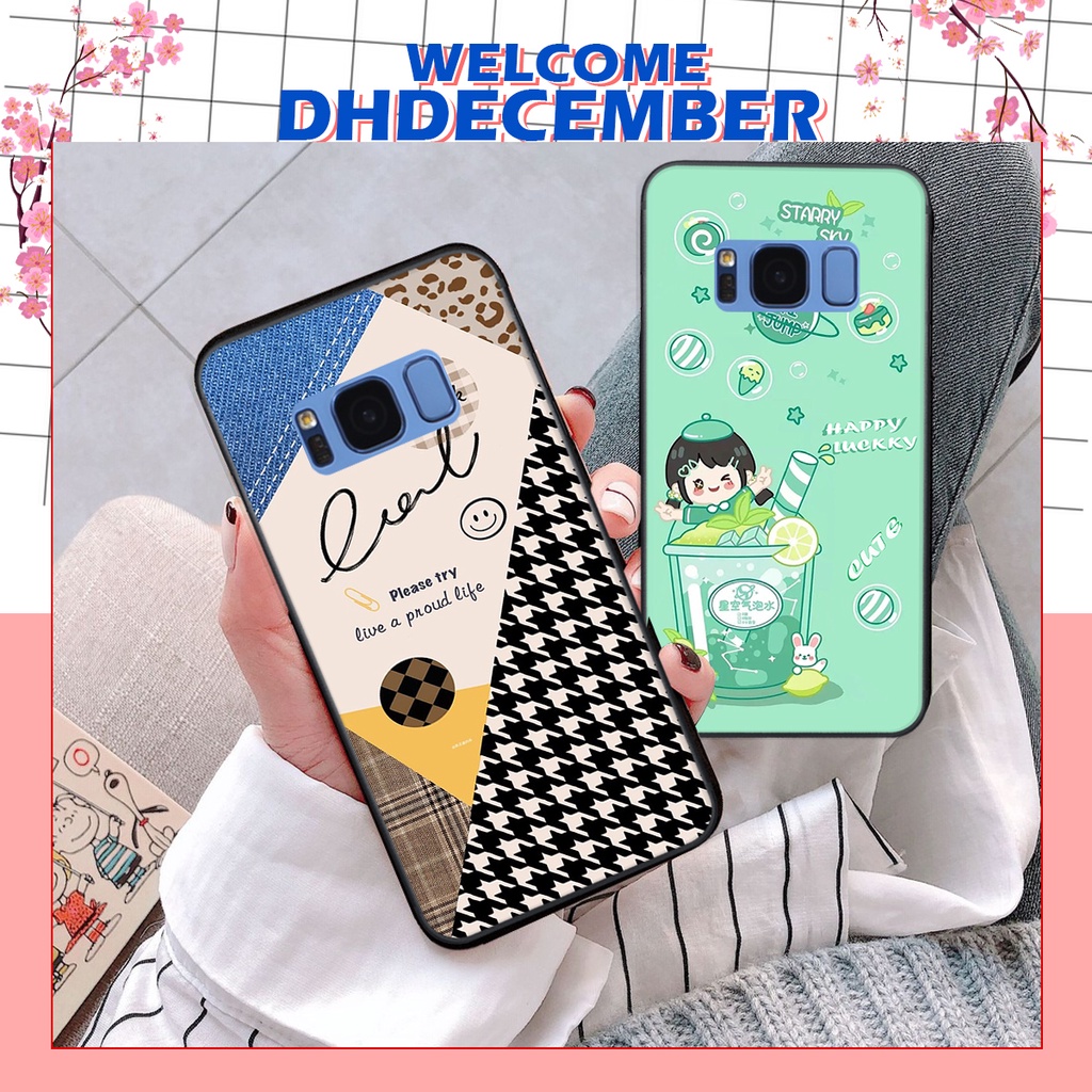Ốp lưng Samsung  S8 / S8 PLUS in hình nice ,good luck happy ốp xinh viền dẻo đẹp chất