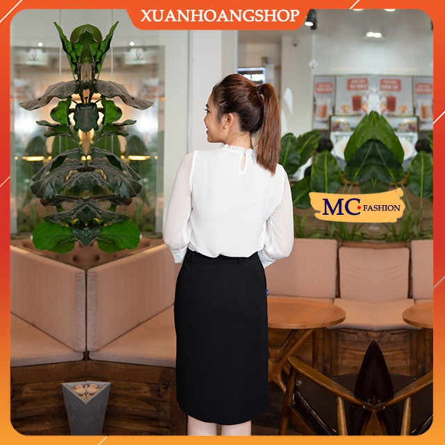 Chân Váy Chữ A Dài, Kiểu Dáng Công Sở, Qua Gối, Lưng Cạp Cao, Màu Đen, Đẹp, Mc Fashion Cv0443 | BigBuy360 - bigbuy360.vn