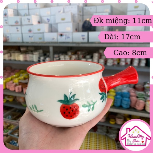 Set Bát Đĩa Decor Dâu Tây Cute Bát Ăn Cơm Chén Dĩa Dễ Thương Bát Ăn Dặm Cho Bé