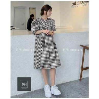 Đầm bầu - Váy bầu thời trang kẻ sọc công sở siêu xinh