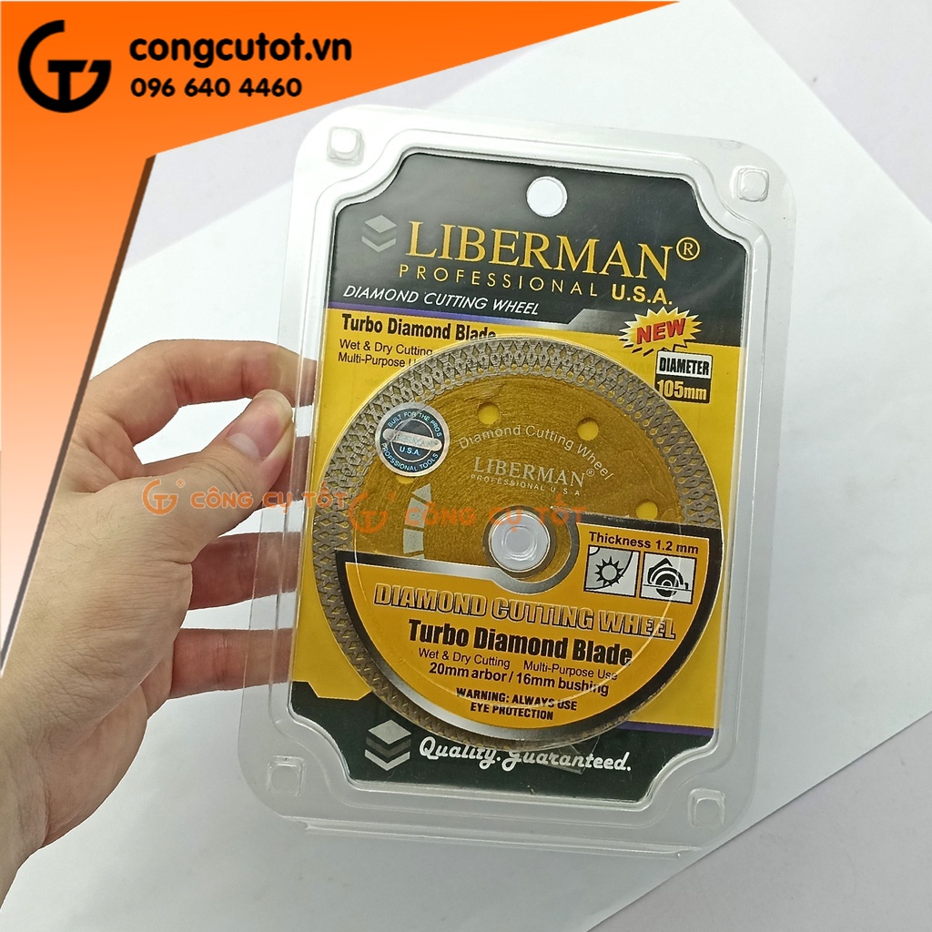 Đĩa cắt kim cương khô và ướt 110x1.2x20mm LIBERMAN