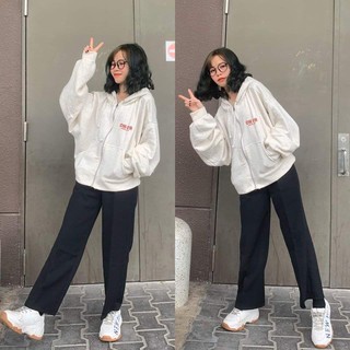 Áo hoodie,áo khoác hoodie nỉ nam nữ chất thun nỉ mềm mịn from rộng OHOH ( có khóa kéo)