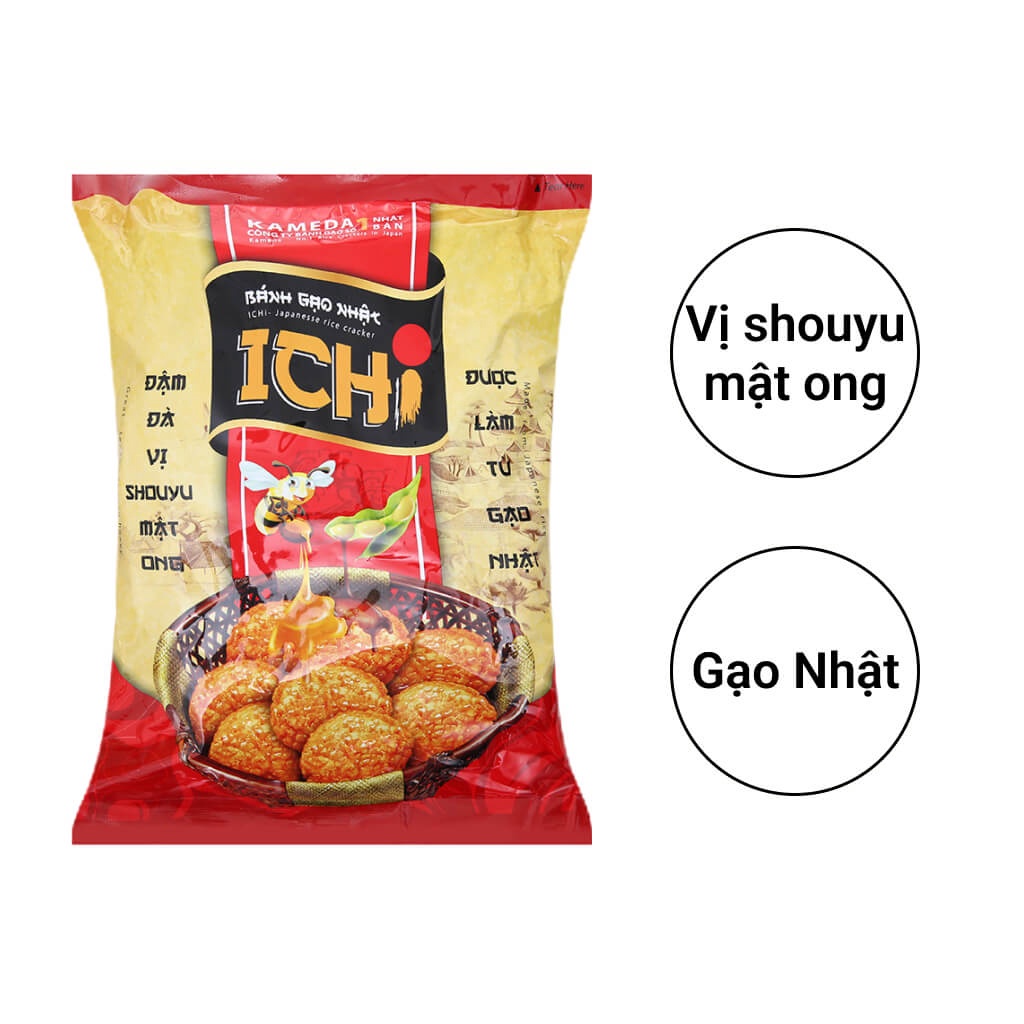 Bánh gạo Nhật mật ong Ichi gói 100g/180g