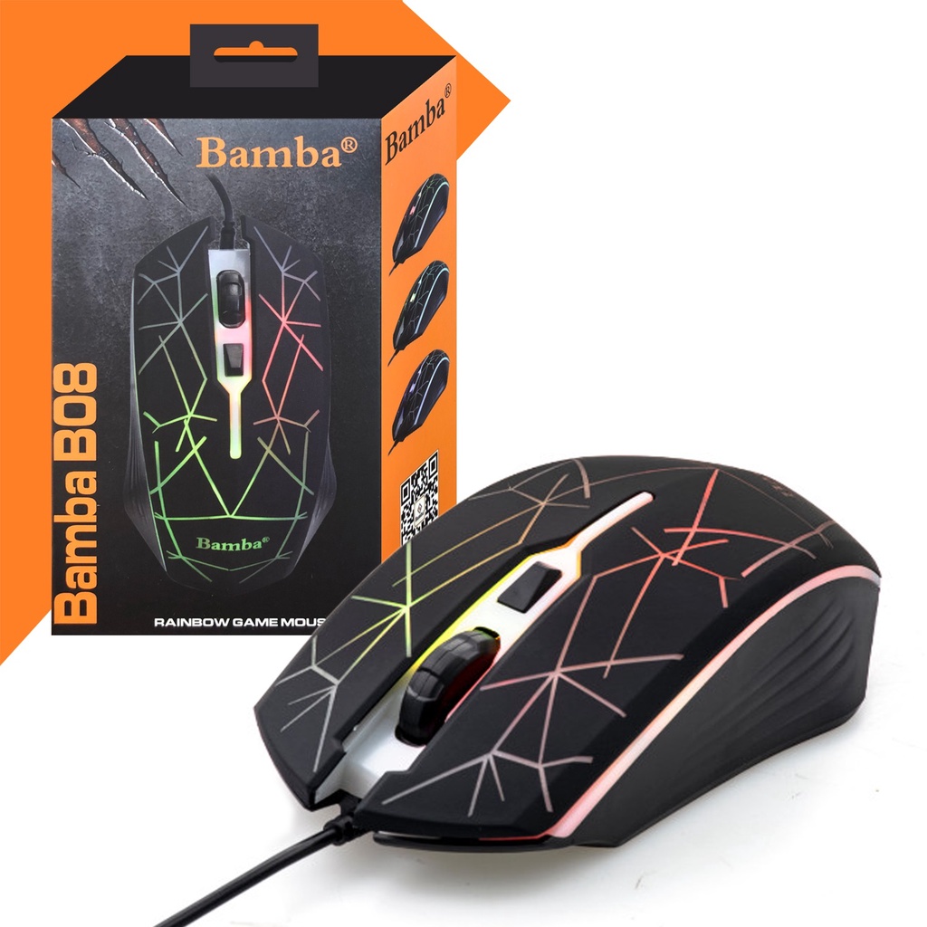 Chuột quang máy tính có dây Bamba B08 LED CHUYÊN GAME