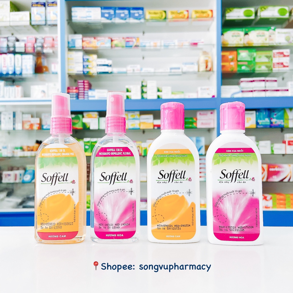 Kem chống muỗi Soffell Hương Hoa & Hương Cam