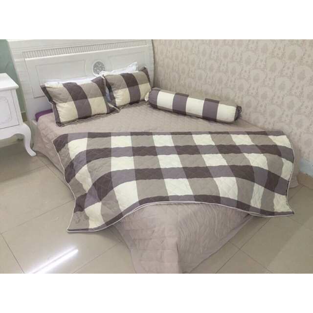 Set Chăn Ga Gối Đũi Trần Bông