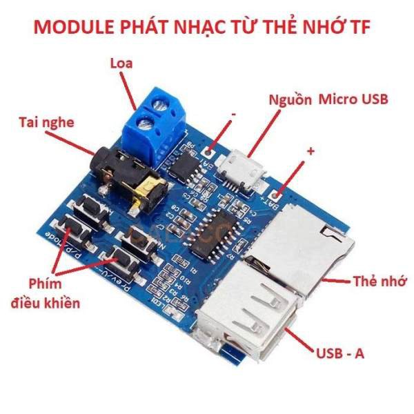 [Tp.HCM] Module Giải Mã MP3+TF GM4563 ( Phát nhạc từ thẻ nhớ, USB )