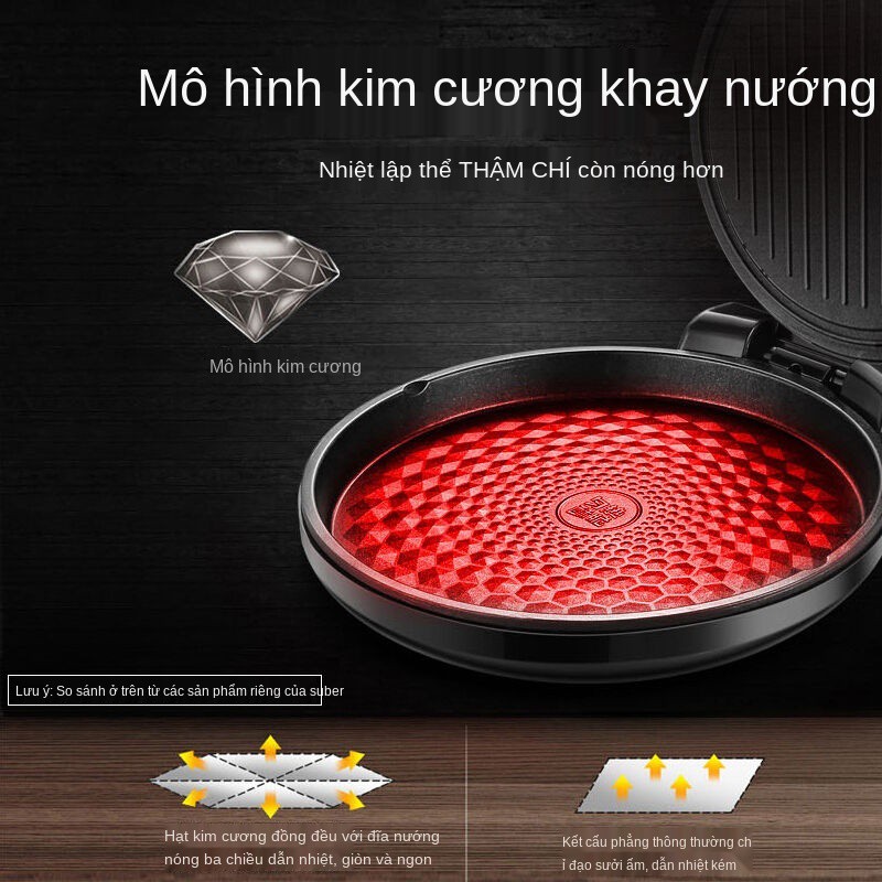 Chảo nướng điện Supor file home mới làm nóng hai mặt pancake máy chiên tự động sâu và tăng độ chân thực