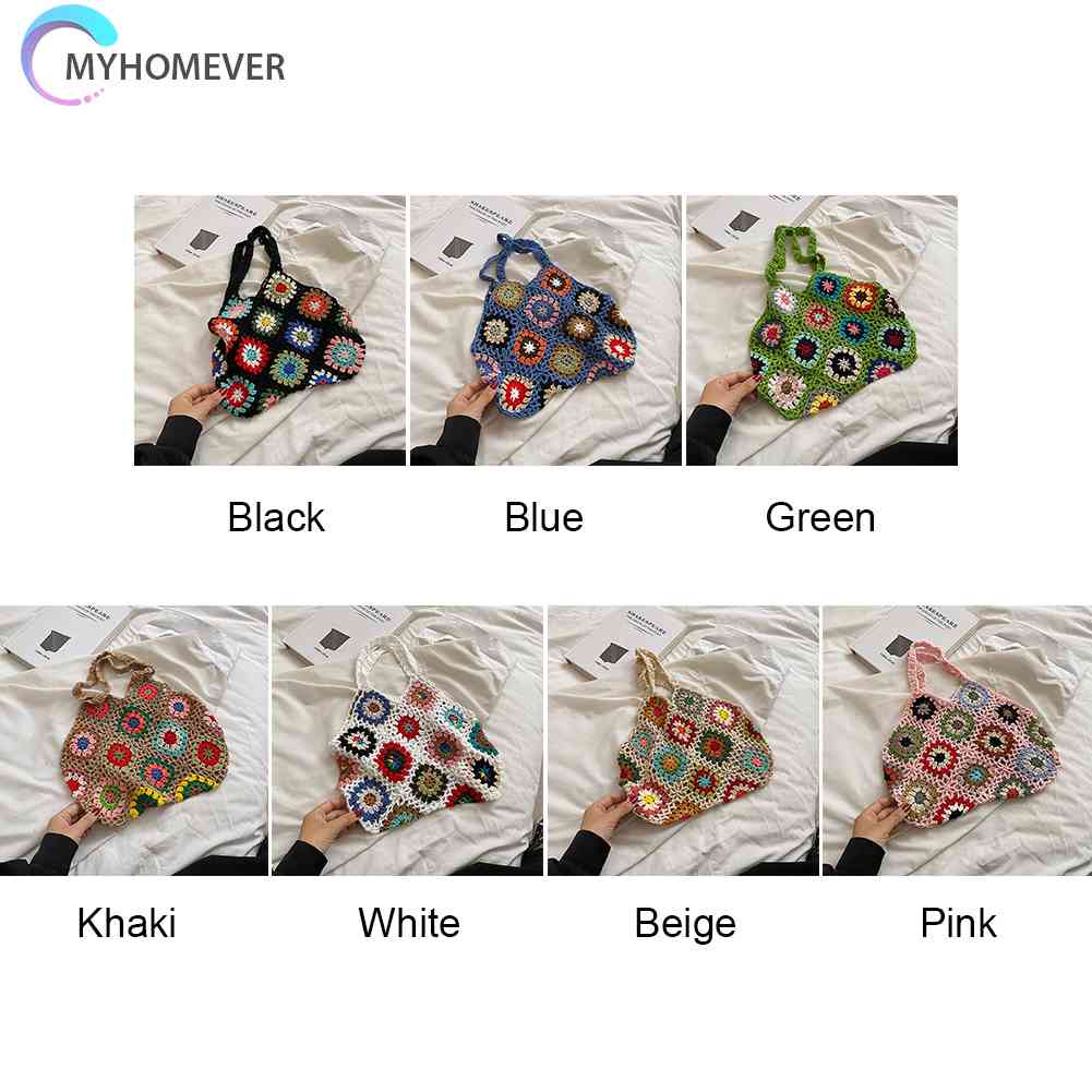 Túi Xách Đan Móc Phong Cách Bohomian Cho Nữ