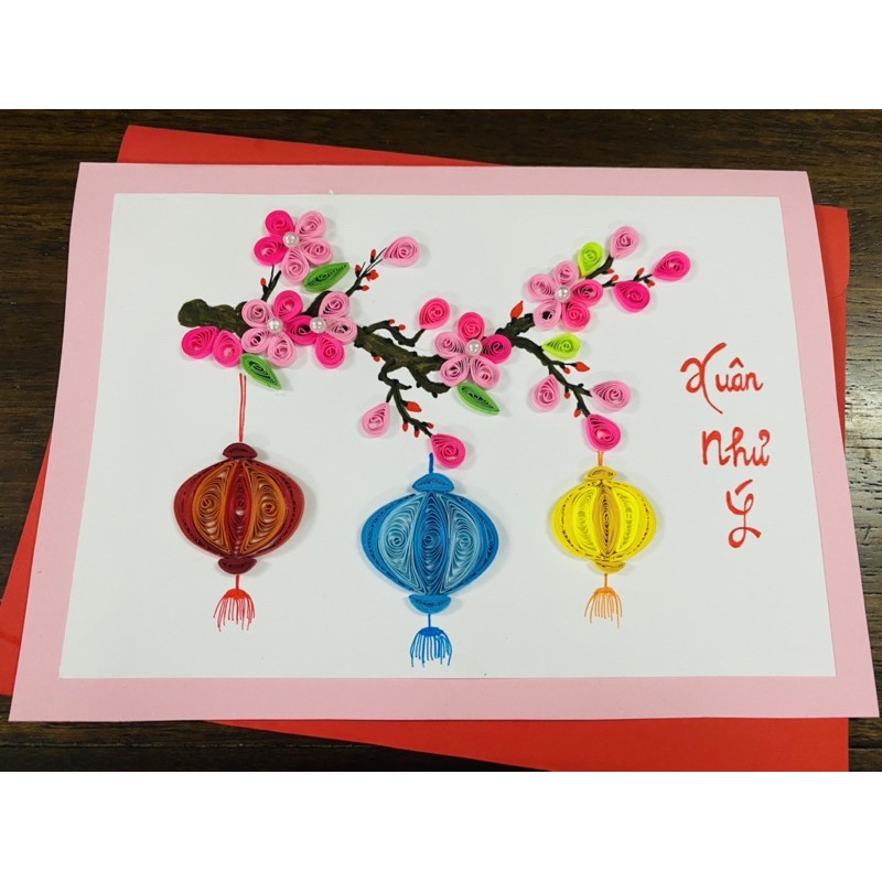 Thiệp chúc Tết quiling handmade