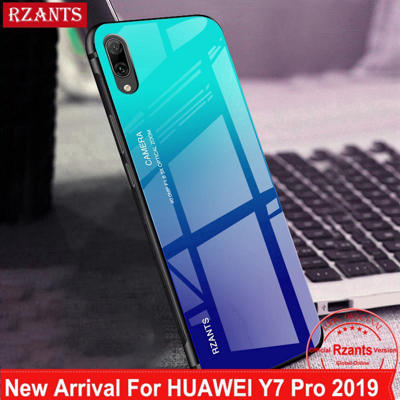 Ốp lưng mặt gương màu xanh biển/tím aurora gradient cho Huawei Y7 Pro 2019