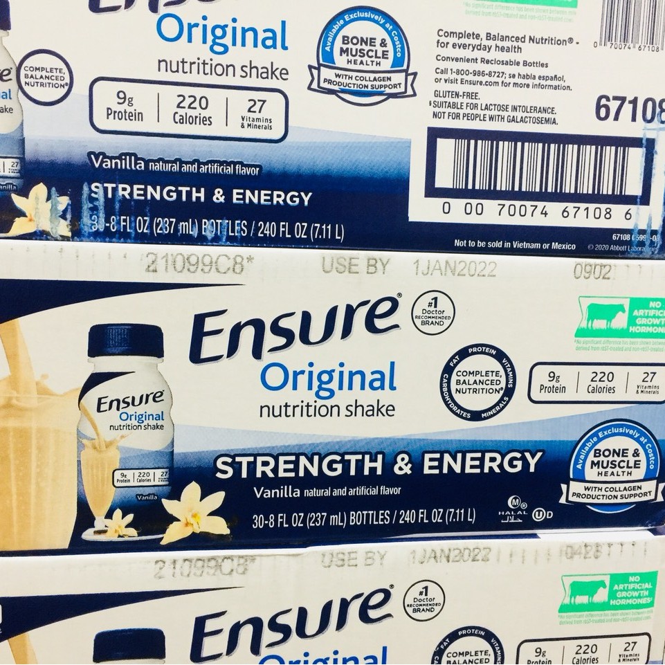 [date 6/2022] Thùng 30 Chai Sữa Nước Ensure Original Nutrition Shake 237ml