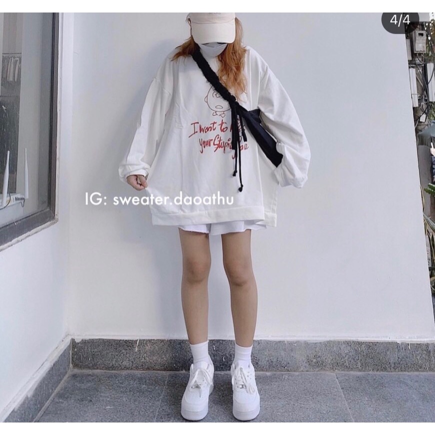 [Có Video + Ảnh Thật] Áo Sweater Cậu Bé To Kiss Qindi Store MS 704