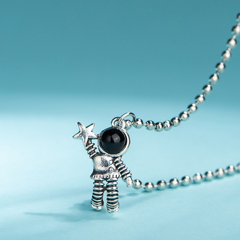 Vòng Cổ Mặt Hình Phi Hành Gia Phong Cách Hàn Quốc