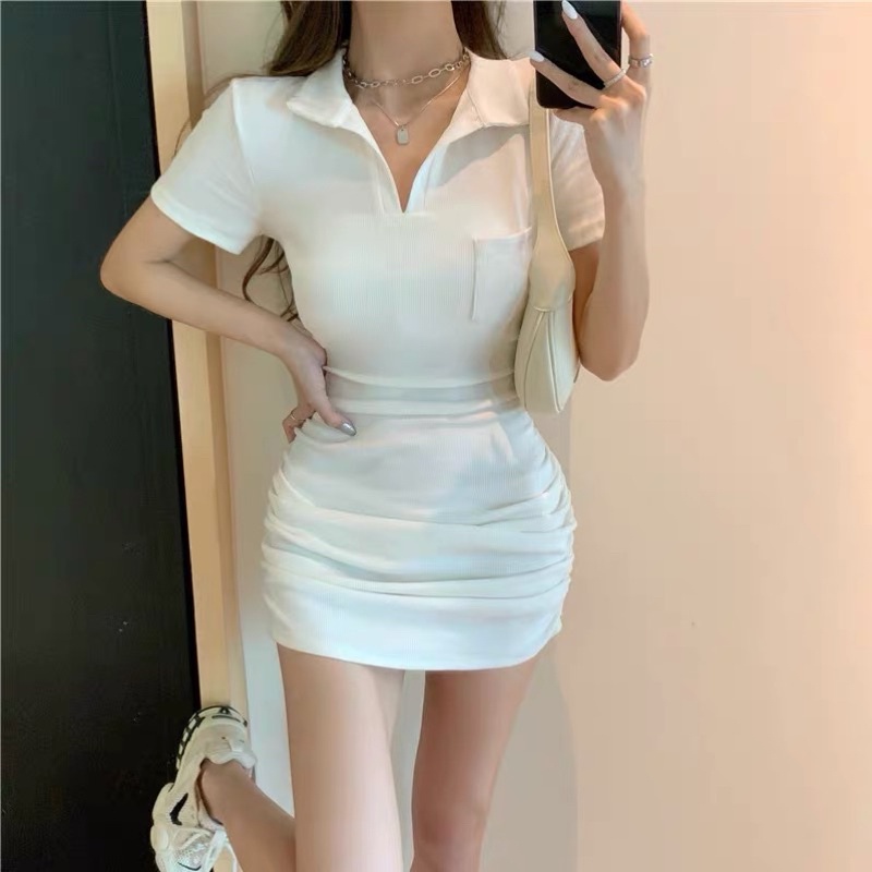 VÁY BODY CỔ TÀU NHÍU HÔNG / ĐẦM ÔM SIÊU HOT | BigBuy360 - bigbuy360.vn