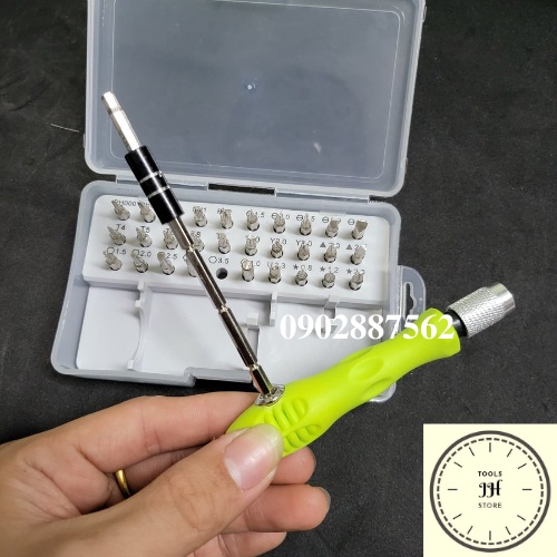 bộ tua vít đa năng 32 chi tiết hàng chất lượng (thay đổi đầu vít, cán có nam châm)