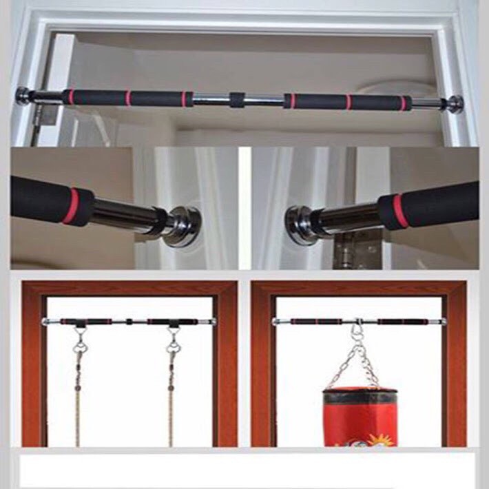 Thanh tập xà đơn treo tường gắn cửa nhiều cỡ từ 62-150cm kích thước có thể tùy chỉnh phù hợp tập gym tại nhà