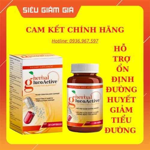 ❤️ ❤️ Herbal Glucoactive Viên Uống Hỗ Trợ Ổn Định Đường Huyết Giảm Tiểu Đường Type 1 & 2 Phòng Ngừa Đột Qu