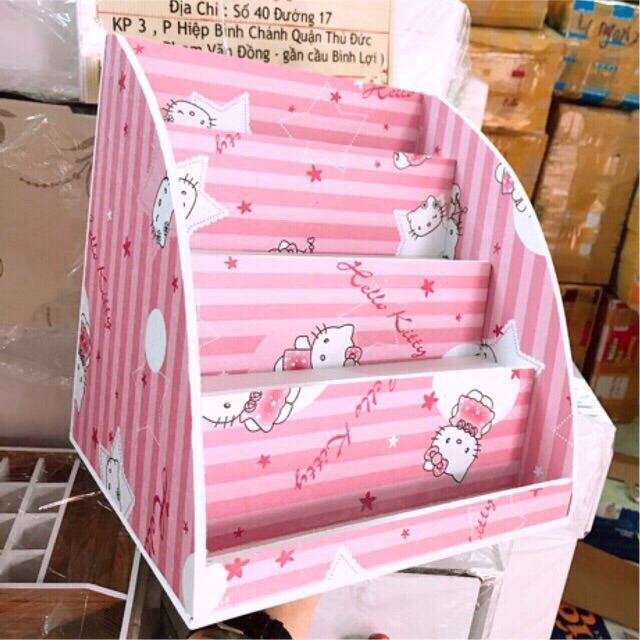 Kệ đựng nước hoa mini màu hello kitty siêu đẹp