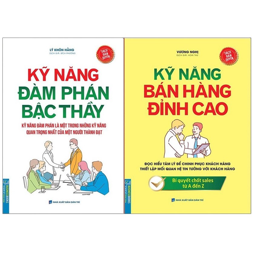 Sách - Combo Kỹ năng đàm phán bậc thầy, Kỹ năng bán hàng đỉnh cao