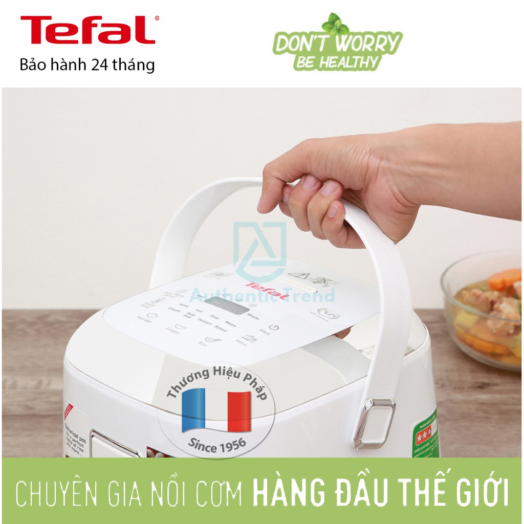 Nồi cơm điện Cao Tần Tefal RK604165 Chính Hãng 0.7 lít - Lòng nồi dày 2mm 6 lớp chống dính độc quyền