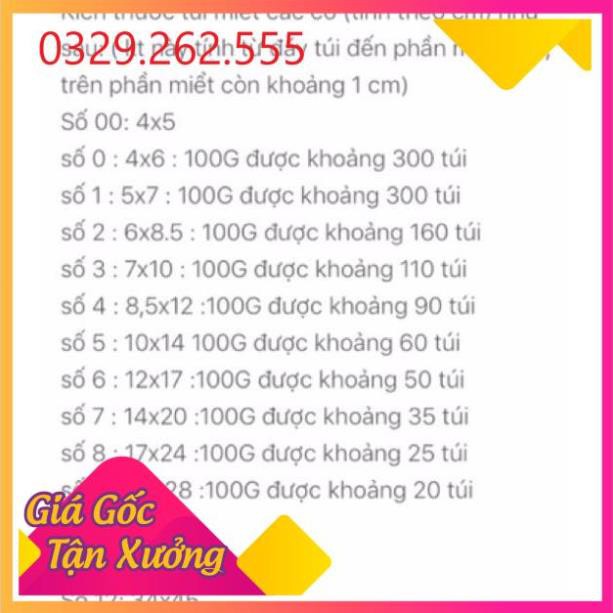 (Sale Khủng)  1 Lạng túi zip nhựa trong nguyên chấ đựng đồ đựng thức ănt an toàn sức khoẻ
