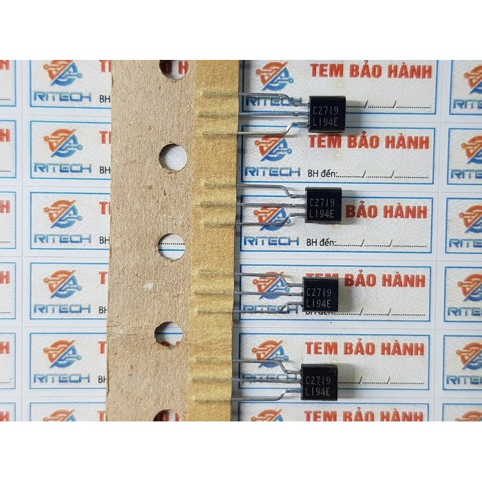 [Combo 3 con] C2719, 2SC2719 Transistor NPN 80V/0.3A/0.6W TO-92
