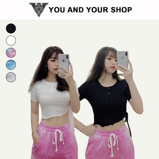ÁO Croptop RÚT EO (5 màu) FREESIZE  YAYSHOP tôn dáng hình thật