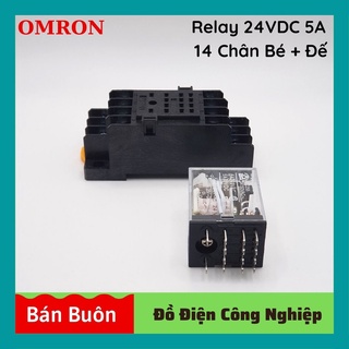 Relay omron 24v 14 chân, rơ le trung gian 24v (24VDC - 5A)