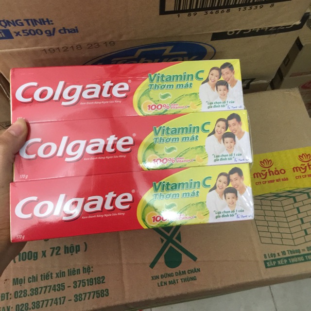 Kem đánh răng Colgate Vitamin C vỉ 6 tuýp