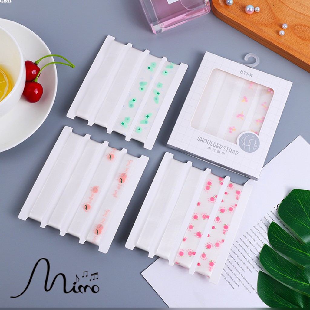 Dây áo con trong suốt họa tiết họa tiết mùa hè nhiều mẫu gửi ngẫu nhiên(2 đôi)