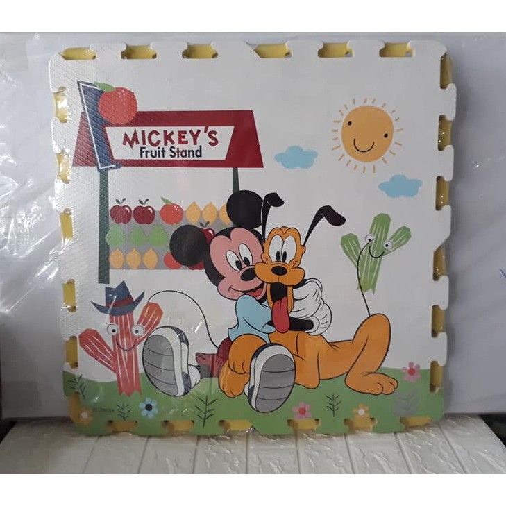 [KHO SỈ] Thảm xốp ghép hoạt hình Mickey (bộ 4 miếng 60x60cm)