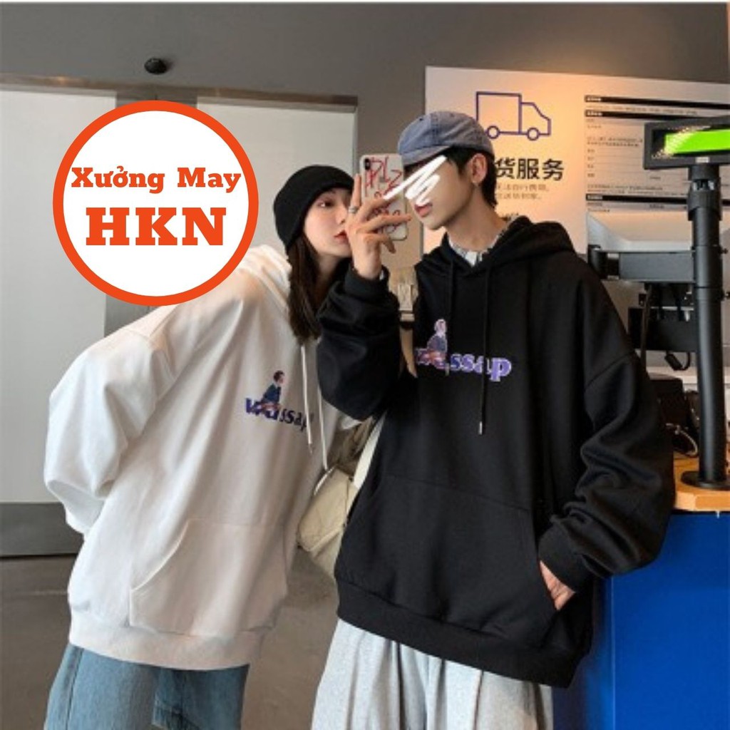 Áo Hoodie Quốc Dân Nam Nữ  In Logo Wassap Mã 695 Xưởng May HKN