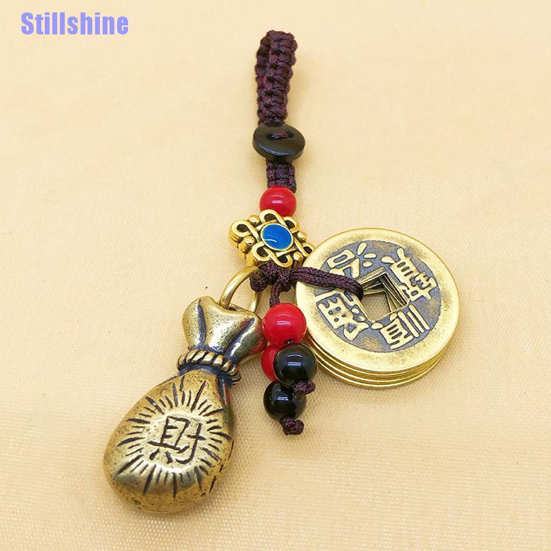 Móc khóa phối hình túi tiền may mắn chất lượng cao