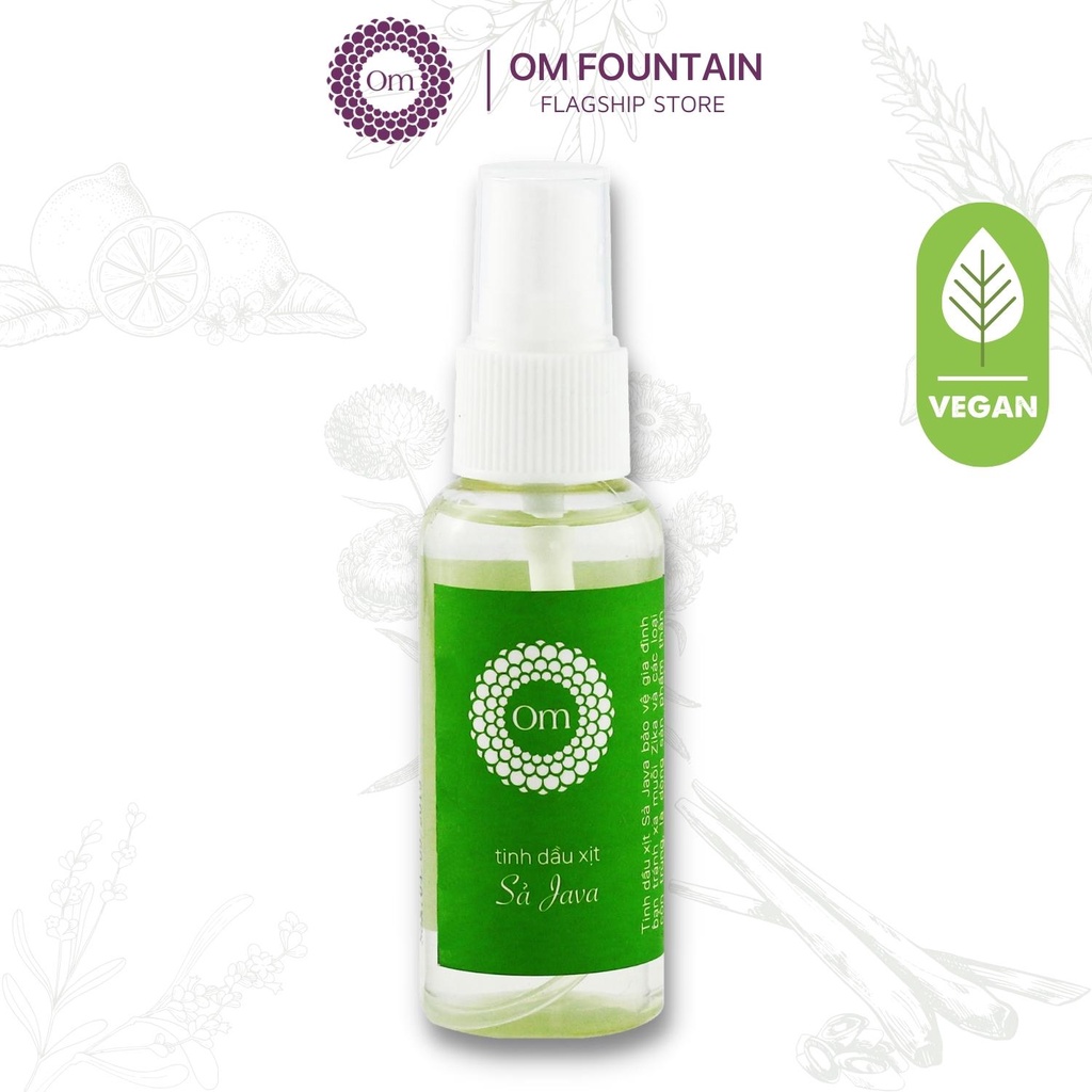 Tinh dầu đuổi Muỗi Sả Java thiên nhiên 50ml - Om Fountain