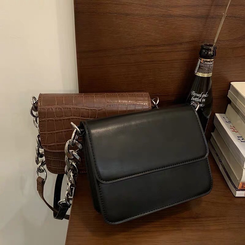 Túi da đeo chéo nhỏ 2 quai đeo đuoc nhiều kiểu ulzzang Hàn Quốc (hình thật)