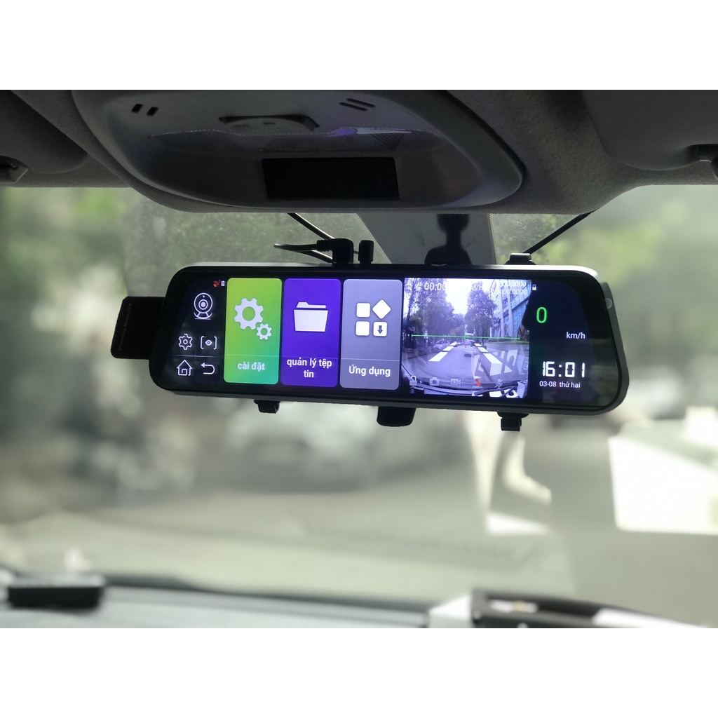 Camera hành trình ô tô D10 XETABON Full HD sử dụng hệ điều hành android, cảnh báo tốc độ biển báo ,bảo hành 12 tháng