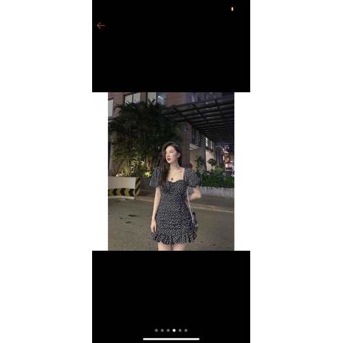 Bigsize Váy Chấm Bi Nhún