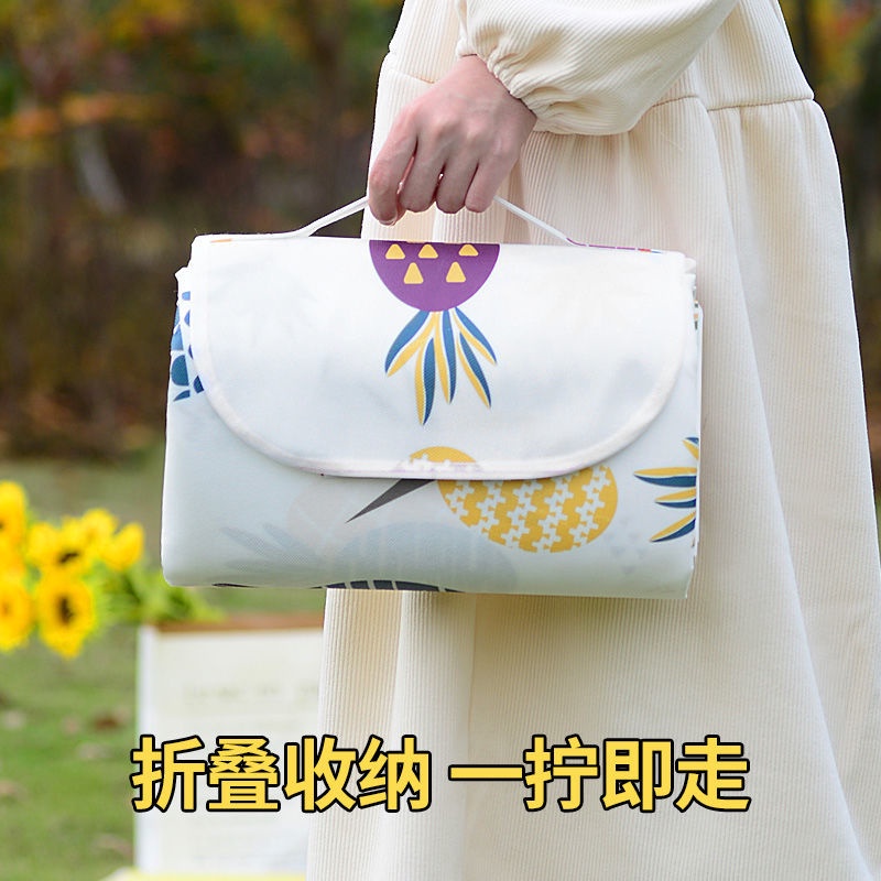 Thảm dã Ngoại Picnic Thảm Cắm Trại Bằng Vải Tổng Hợp Chống Ẩm Có Thể Gấp Gọn