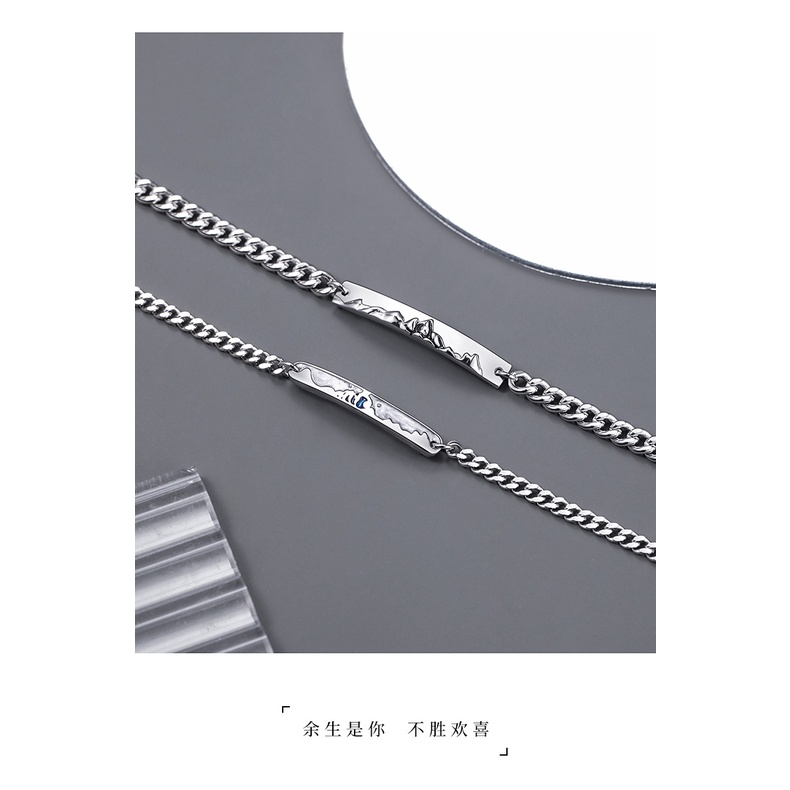 YeYi Wushan Canghai Vòng Tay Cặp Đôi Cảm Giác Cao Chạm Khắc Nhân Vật Thời Trang Cho Nam Nữ