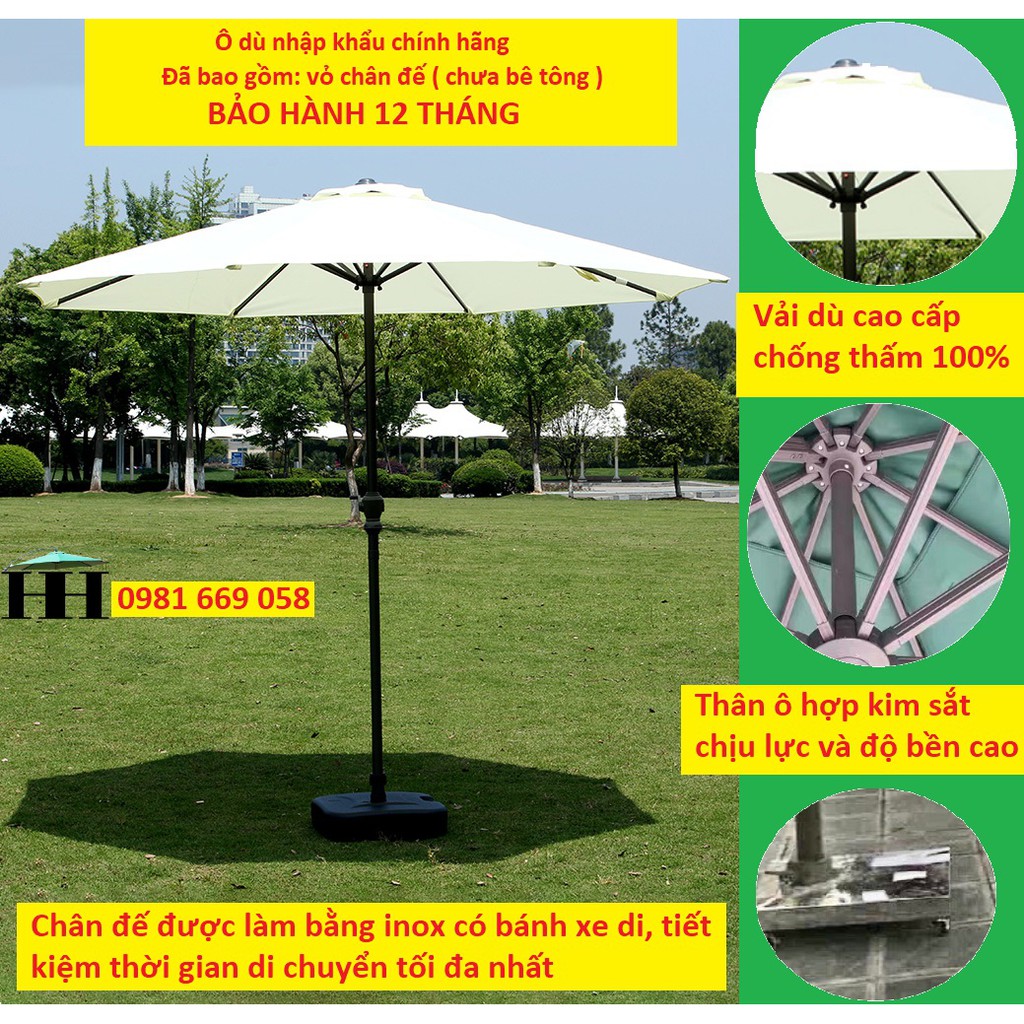Ô DÙ TRÒN CHÍNH TÂM 3M ( CHƯA ĐỔ BÊ TÔNG )