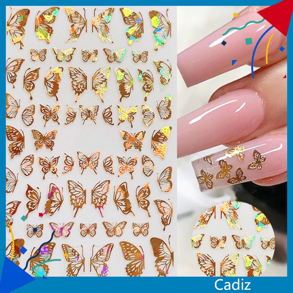 [Hàng mới về] Miếng dán móng tay hình bướm đẹp mắt dùng trang trí DIY